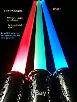 12pcs Led LIGHTSABER sword changes 3 colors realistic STAR WARS like with sound