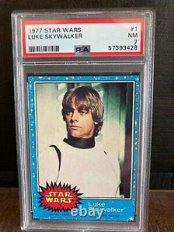 1977 Star Wars #1 Luke Skywalker Rookie Trading Card PSA 7 NEAR MINT