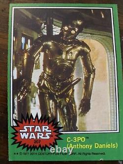 1977 Topps Star Wars #207 C-3PO Anthony Daniels Golden Rod Error Card