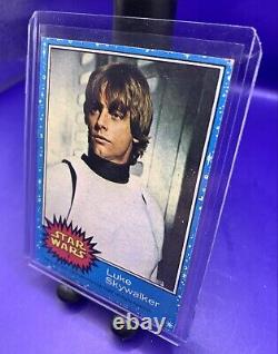 1977 Topps Star Wars Blue Series 1 Trading Cards Luke Skywalker #1 Rookie Card
