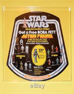 1979 Kenner Star Wars Boba Fett Bell Hanger Display AFA 90