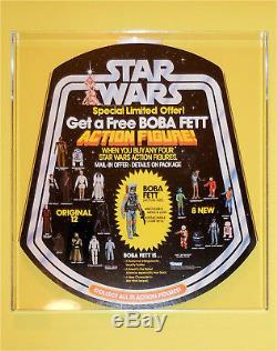 1979 Kenner Star Wars Boba Fett Bell Hanger Display AFA 90