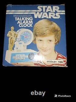 1980 Star Wars Bradley Time Talking Alarm Clock 642-0830 6287NBUU Lot