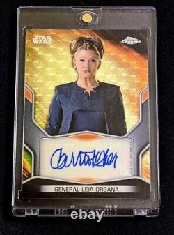1of1 CARRIE FISHER LEIA 2021 TOPPS STAR WARS CHROME LEGACY Auto 1/1