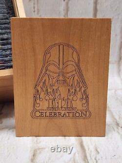 2005 Star Wars Celebration III Complete Badge Set Collectors Engraved Wooden Box