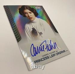 2014 Uk Topps Star Wars Chrome Perspectives Carrie Fisher As Princess Leia Auto