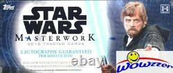 2018 Topps Star Wars Masterwork Factory Sealed HOBBY Box-4 HITS-2 AUTOS