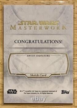 2018 Topps Star Wars Masterwork Sketch Card Blank