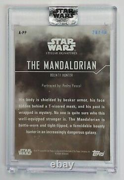 2020 Topps Star Wars Stellar Autograph PEDRO PASCAL as MANDALORIAN Auto 26/40
