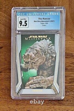 2021 Star Wars Masterwork #95 Rancor 32/99 CGC 9.5 Gem/Mint Green Parallel