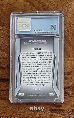 2021 Star Wars Masterwork #95 Rancor 32/99 CGC 9.5 Gem/Mint Green Parallel