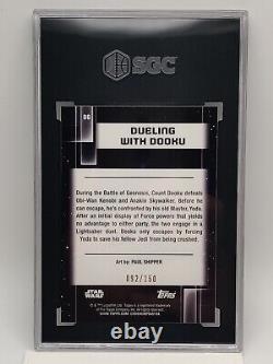 2021 Topps Chrome Star Wars Galaxy Dueling With Dooku #86 Atomic /150 SGC 10