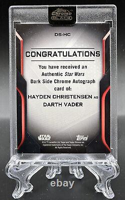 2022 Star Wars Chrome Black Dark Side Autographs HAYDEN CHRISTENSEN Darth Vader