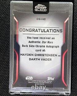 2022 Topps Chrome Black Star Wars Darth Vader Hayden Christensen Auto Mint