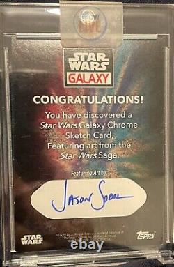 2022 Topps Chrome Star Wars Galaxy SKETCH CARD 1/1 Darth Vader Jason Sobol Auto