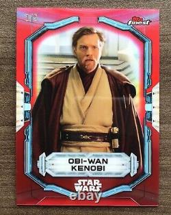 2022 Topps Finest Star Wars Obi-Wan Kenobi Extended Base Card Red Parallel #1/5