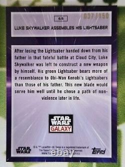 2022 Topps Star Wars Galaxy ATOMIC /150 Luke Skywalker Assembles His Lightsaber