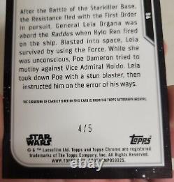 2023 Topps Chrome Star Wars General Leia Organa Red AUTOGRAPH-CARRIE FISHER #4/5