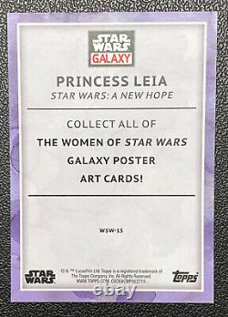 2023 Topps Star Wars Chrome Galaxy PRINCESS LEIA #WSW-15 ATOMIC REFRACTOR /150