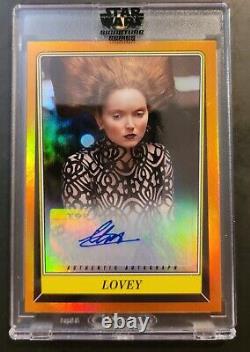 2023 Topps Star Wars Signature Lily Cole as Lovey Orange Ref Auto Card #'d 8/10