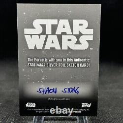 2024 Topps Chrome Star Wars Clone Trooper Silver Foil Sketch Card 1/1 Siong