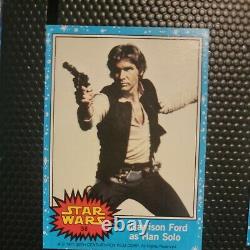 (66) 1977 Star Wars LUKE SKYWALKER Blue Series 1 ROOKIE CARD LOT Topps w sticker