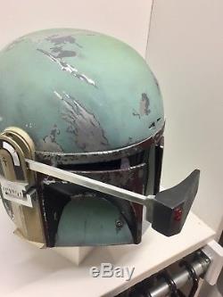 Boba Fett Helmet ESB Hand Painted Fiberglass Star Wars kit armor mandalorian