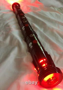 Custom Darth Maul Star Wars Aluminum Lightsaber Double blades RGB LED with Sound