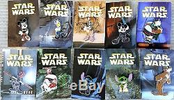 Disney 2008 Star Wars Mystery Pin Collection Set Of 10 Stitch Yoda Complete