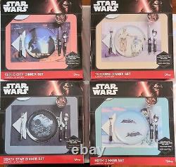 Four Complete Star Wars 5 piece dinner sets. New Never Opened