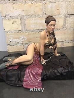 Gentle Giant Star Wars Princess Leia as Jabba's Slave Statue Carrie Fisher Rare