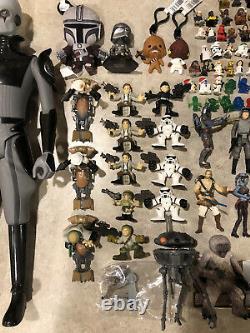 HUGE Star Wars Collectibles Lot Funko, Galactic Heroes, Micro Force, Etc