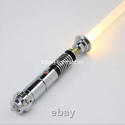 Hot Star Wars Luke V1 Skywalker Lightsaber Silver Metal 16 Colors RGB Light