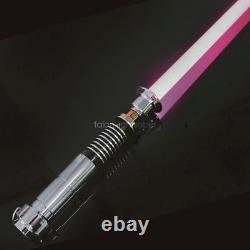 Hot Star Wars Luke V1 Skywalker Lightsaber Silver Metal 16 Colors RGB Light