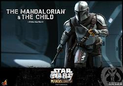 Hot Toys Star Wars Mandalorian and The Child Collectible 1/6 Scale Set In Stock