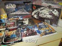 Huge Lot of Vintage Star Wars Figures Vehicles Comics Books Cards Games and MORE