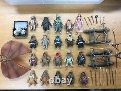 Huge Star Wars Rare Ewok Army Action Figures Lot Vintage Collection