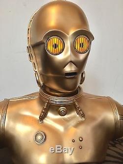 Life Size Star Wars Movie bust C-3PO Droid Gold Prop