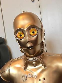 Life Size Star Wars Movie bust C-3PO Droid Gold Prop