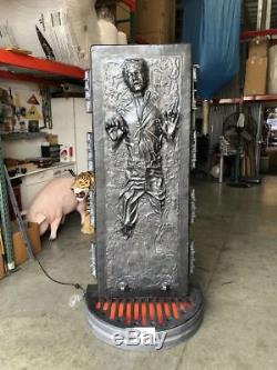 Limited Edition Life Size Star Wars Han Solo In Carbonite Statue with Lights