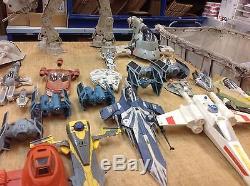 Lot of Vintage Star Wars Action Figures and Ships