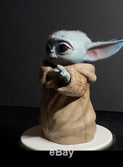 Mandalorian Baby Yoda Star Wars figure doll Hand painted by Scott Spillman