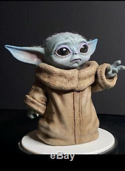 Mandalorian Baby Yoda Star Wars figure doll Hand painted by Scott Spillman