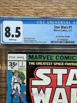 Marvel 1977 Star Wars #1 35 Cent Variant CGC 8.5 White Pages RARE Holy Grail