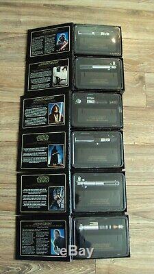 Master Replicas Star Wars. 45 Lightsaber Collection (Lot of 21 plus Displayers)