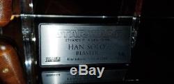 Master Replicas Star Wars New Hope Han Solo Blaster ELITE Edition RARE 1143/1250