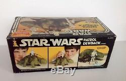 Mint In Sealed Nm Box Vintage 1983 Star Wars Patrol Dewback Action Figure Set