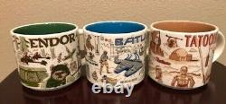 NEW -Star Wars Starbucks Been There Series Mug Set Of 3 Tatooine, Batuu & Endor