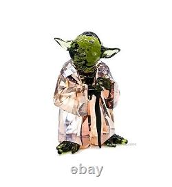 New SWAROVSKI Disney Star Wars Master Yoda Crystal Figurine Display 5393456