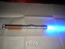 New Ultrasabers Blue Obi Wan style lightsaber fx with 36 in Blade & Gold Accents
